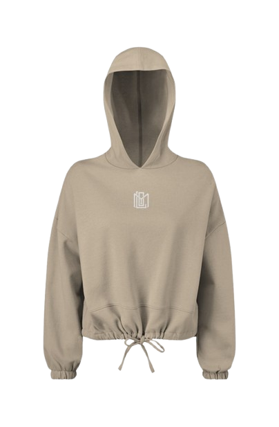 LOM Ladies&amp;#39; Cropped Oversize Hooded Sweatshirt